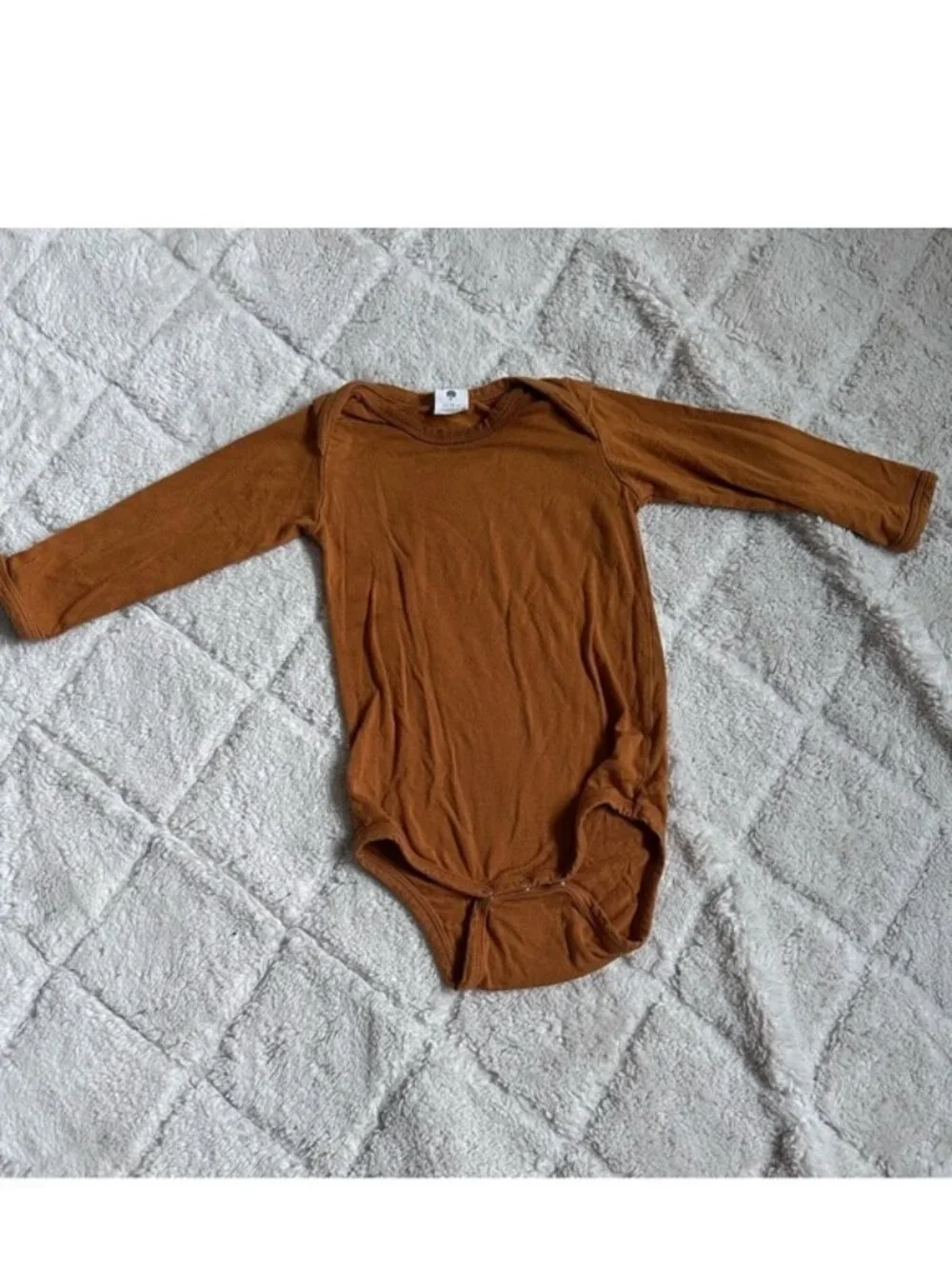 Kate Quinn | Rust Long Sleeve Lap Neck Onesie Bodysuit | Size 12-18 Months